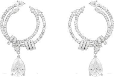 Boucles d'oreilles APM Monaco - Argent et Pierres Poire