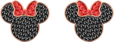 Boucles d'oreilles Mickey & Minnie Swarovski plaqué or rose