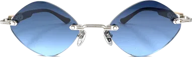 Lunettes de soleil Diamond Chrome Hearts - Cerclés beige et argent — vue 2