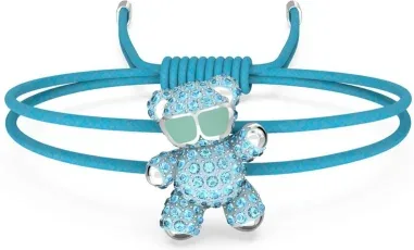 Bracelet Teddy Bleu Rhodié Swarovski
