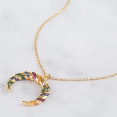 Collier Lune Multicolore APM Monaco — vue 2