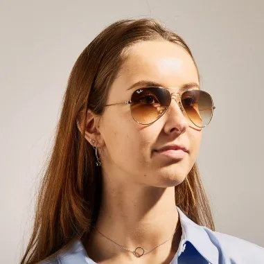 Ray-Ban Aviator Doré - Verres Dégradés — vue 3
