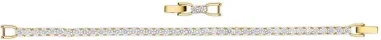 Bracelet Tennis Deluxe Swarovski - Plaqué Or et Pierres Blanches — vue 2