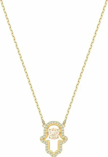 Collier Hamsa Hand Swarovski Plaqué Or