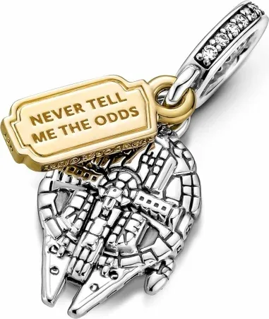 Charm Vaisseau Faucon Millenium Star Wars x Pandora — vue 2