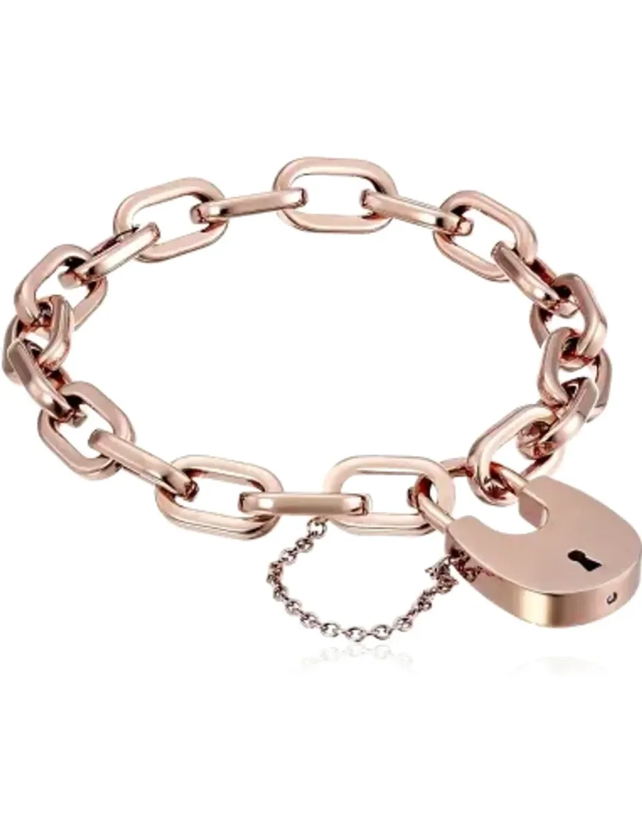 Bracelet Michael Kors Or Rose Breloque Cadenas