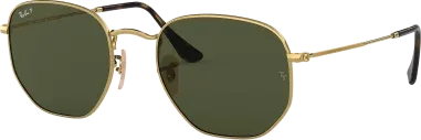 Lunettes de Soleil Hexagonal Flat Lenses Dorées Polarisées