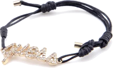 Bracelet cordon Guess à logo cristallisé — vue 3