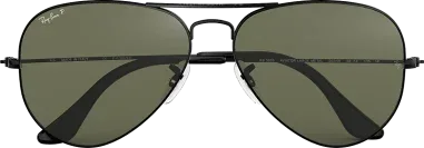 Aviator Large Metal Ray-Ban - Verres Polarisés Noirs — vue 2