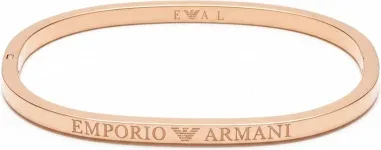 Bracelet Jonc Emporio Armani Acier Plaqué Or Rose