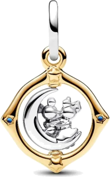 Charm Pendentif Mickey & Minnie sur Lune Tournante — vue 2