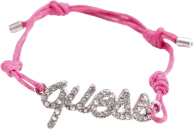 Bracelet cordon Guess à logo cristallisé — vue 2