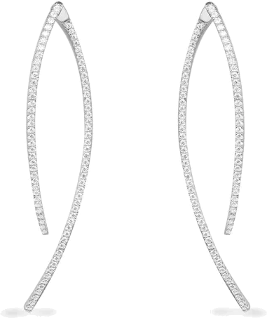 Boucles d'oreilles géométriques APM Monaco argent et cristaux