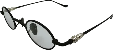 Lunettes de soleil rondes Chrome Hearts vintage en métal — vue 21