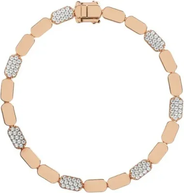 Bracelet Yacht Club Plaqué Or Rose et Cristaux APM Monaco