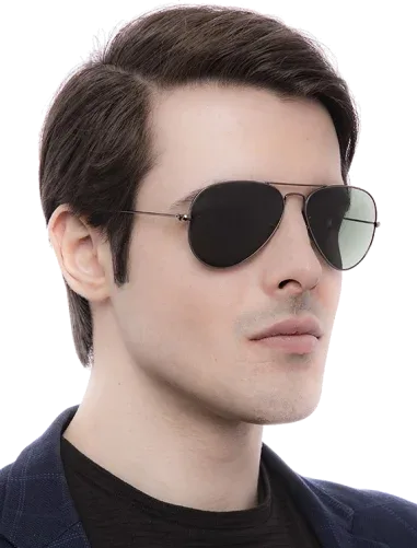 Ray-Ban Aviator Métal Gris Mat - Verres G-15 — vue 4