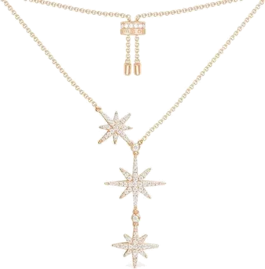 Collier APM Monaco Triple Météorites Or Rose