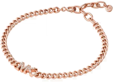 Bracelet Chaîne Logo Michael Kors Or Rose