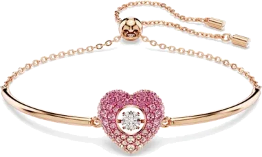 Bracelet Jonc Idyllia Cœur - Plaqué Or Rose