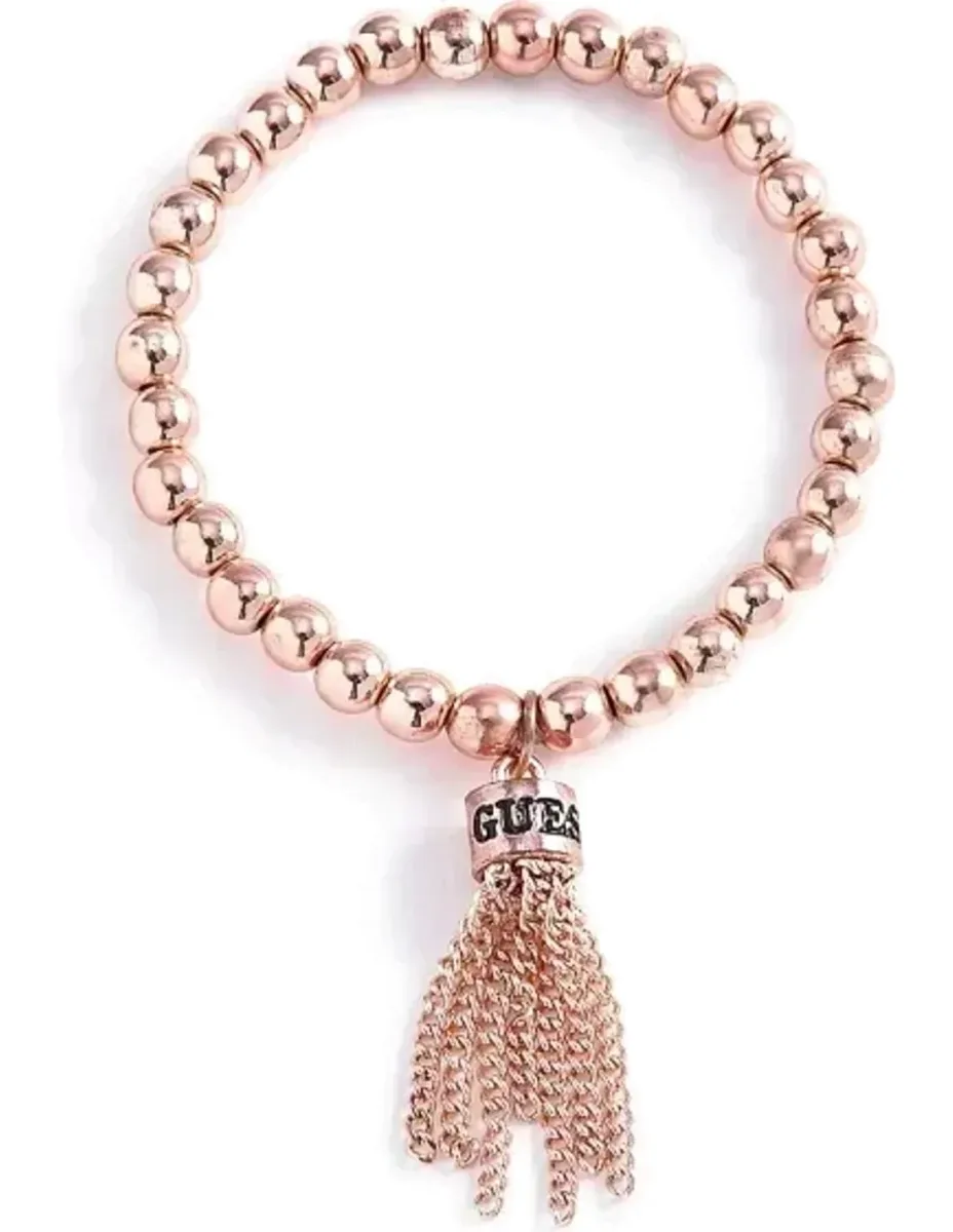 Bracelet Guess Perles et Chaînettes Or Rose