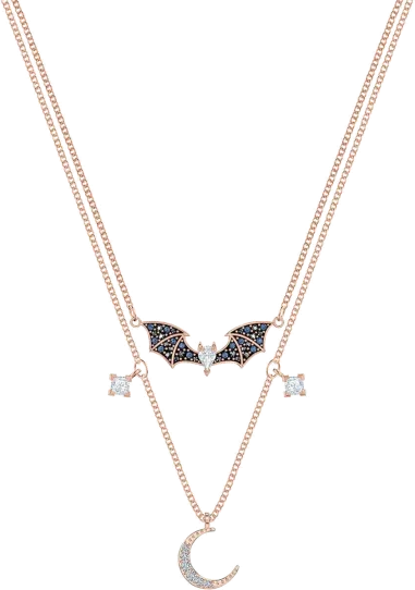 Collier Prosperity Swarovski - Double Pendentif Or Rose