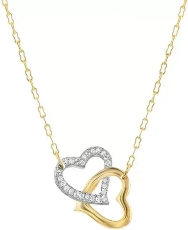 Collier Swarovski Match - Cœurs Or et Cristaux
