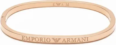 Bracelet Jonc Emporio Armani Acier Plaqué Or Rose