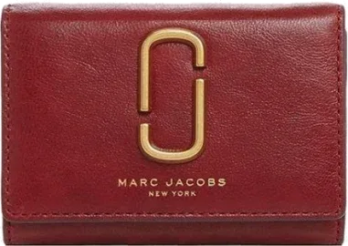 Portefeuille Marc Jacobs Double J Rouge