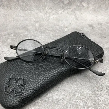 Lunettes de soleil rondes Chrome Hearts vintage en métal — vue 25
