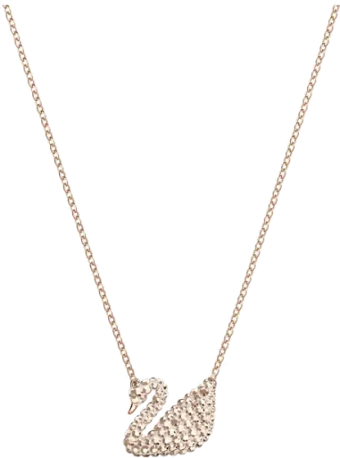 Collier Iconic Swan Swarovski - Plaqué Or Rose