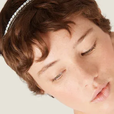 Serre-tête Miu Miu Cristaux Palladium — vue 4