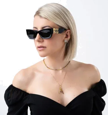 Lunettes de soleil Miu Miu Glimpse rectangulaires — vue 3
