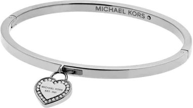 Bracelet Michael Kors argenté breloque cœur
