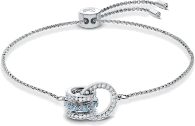 Bracelet Further - Cristaux Blancs et Bleus