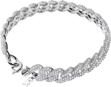 Bracelet Gourmette Michael Kors Pavé d'Argent Sterling — vue 2