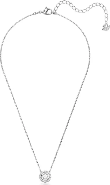 Collier Sparkling Dance Round - Cristaux blancs rhodiés — vue 2