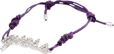 Bracelet cordon Guess à logo cristallisé — vue 9