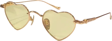 Lunettes de Soleil Chrome Hearts Beam Cœur Doré