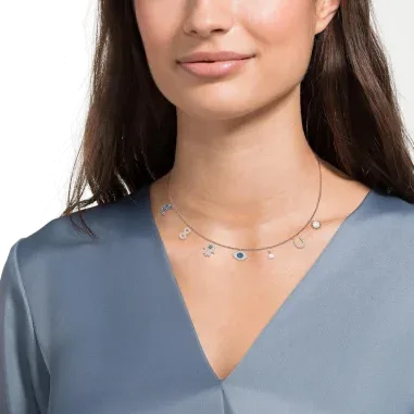 Collier Symbolic Swarovski - Breloques Cristal Doré Rosé — vue 5