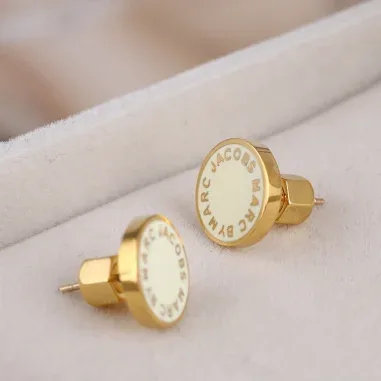 Boucles d'oreilles Marc by Marc Jacobs - Disque blanc — vue 2