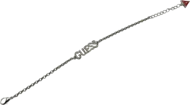 Bracelet Guess ajustable en métal argenté et cristaux