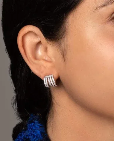 Boucles d'oreilles 5 anneaux APM Monaco — vue 4