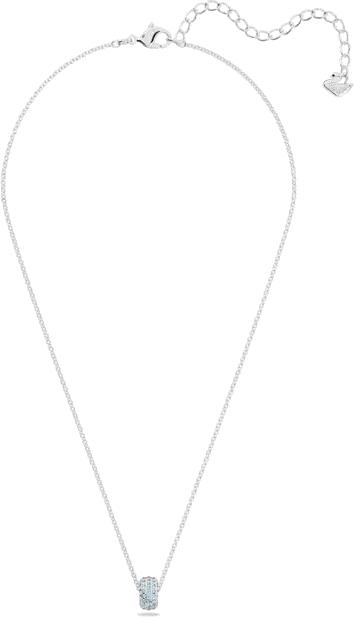 Collier Stone Round Swarovski - Cristaux Bleus Rhodié — vue 2
