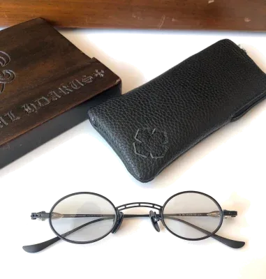 Lunettes de soleil rondes Chrome Hearts vintage en métal — vue 24