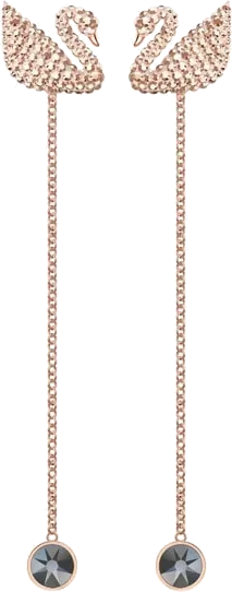 Boucles d'oreilles Swarovski Iconic Swan plaqué or rose