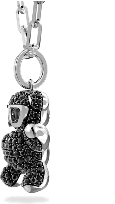 Collier Pendentif Teddy Ours Noir Swarovski — vue 2