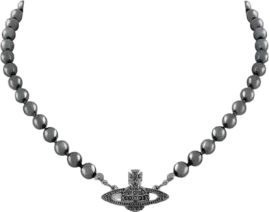 Choker Vivienne Westwood Bas Relief Perles Noires