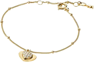 Bracelet Michael Kors Love en Argent Plaqué Or Jaune