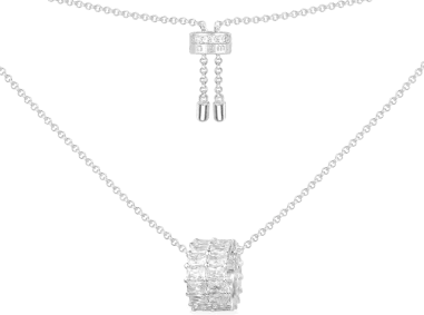 Collier APM Monaco Kaléidoscope - Pendentif Double Anneau Ajustable