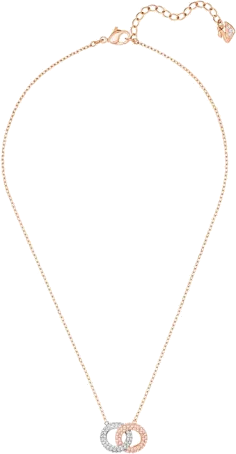 Collier Swarovski Stone Plaqué Or Rose et Cristaux Blancs — vue 2